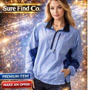 Columbia Titanium Waterproof 1/2 Zip Windbreaker Jacket Women's Medium Vintage